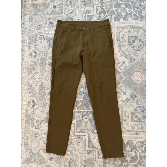 Lululemon ABC Slim Fit  Warpstreme Pants Mens 32" Brown Golf - Picture 1 of 3